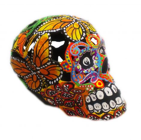 FJ005 Sm. Paper Mache Skull
