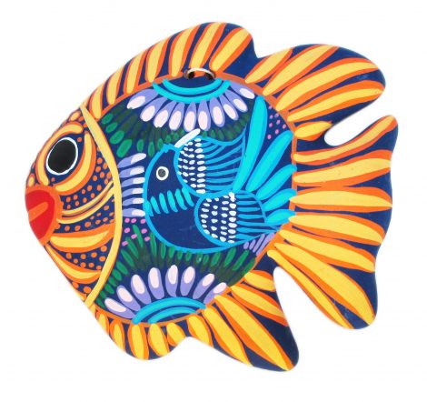 NA046 - Small Hanging Fish Wall Decor - Image 2