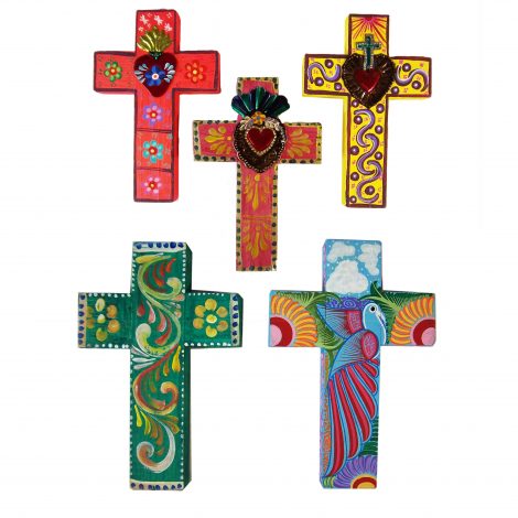 NA146 - Small Handpainted Wood Cross #2