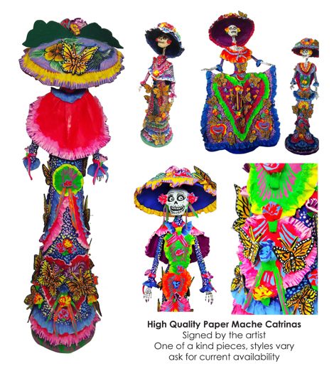 Paper Mache Catrinas - Signed - Image 7