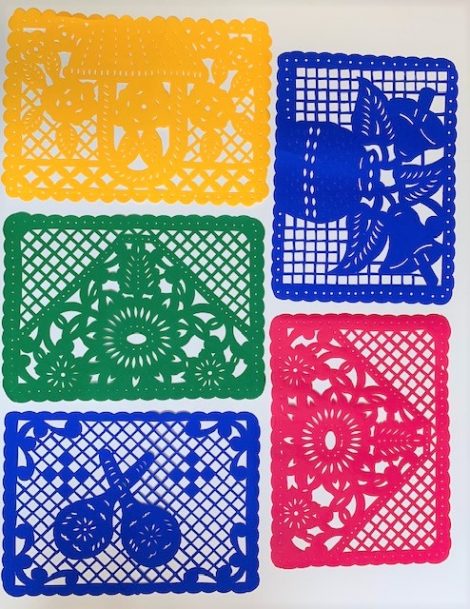 Papel Picado Placemat Thicker Paper set of 12 pieces