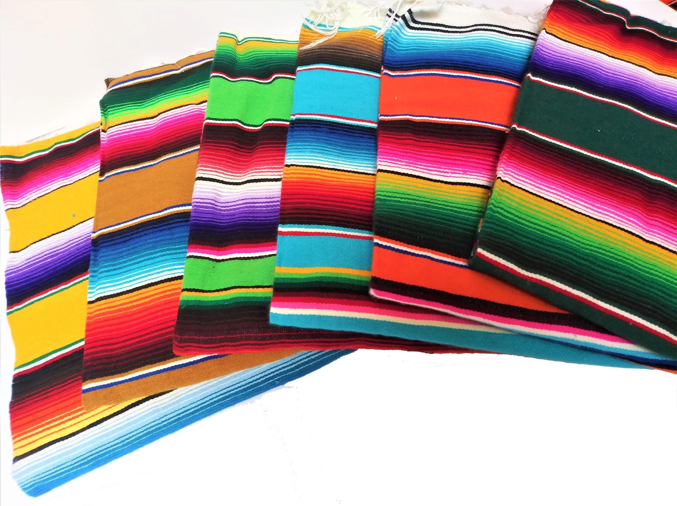 Mexican Serape Table Cloth 80"x56" 85% Acrylic and 15% Cotton 