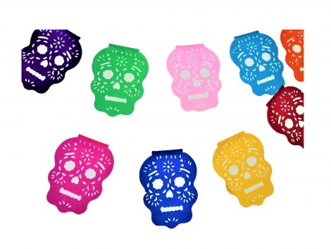 Papel Picado Banner Skull