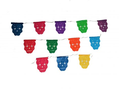 Papel Picado Banners Mini Skull - Plastic