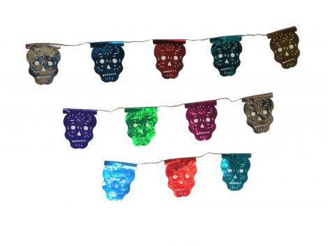 Papel Picado skull Banners Mini - Metallic - Image 2