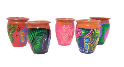 Clay Jarrito Handpainted