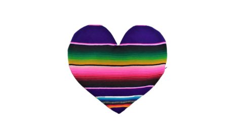 Serape heart pillowcase
