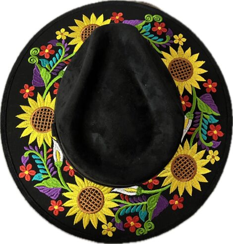 Mexican Embroidery flowered hat