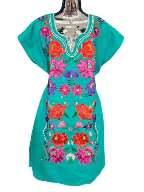 Mexican Embroidered Dress - Image 3