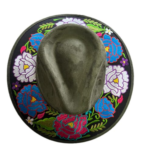 Mexican Embroidery flowered hat - Image 2